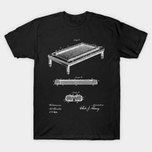 Folding Billiard Table Vintage Patent Hand Drawing T-Shirt